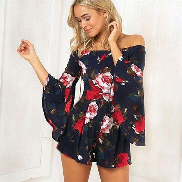 women's jumpsuits & rompers spring womens jumpsuit off shoulder long sleeve vintage print casual beach playsuit, Black;white
women's jumpsuits & rompers spring womens jumpsuit off shoulder long sleeve vintage print casual beach playsuit, Black;white