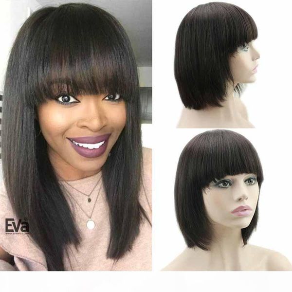 pre plucked short human hair wigs for black women straight lace front bob wigs with bangs brazilian virgin lace front wigs, Black;brown
pre plucked short human hair wigs for black women straight lace front bob wigs with bangs brazilian virgin lace front wigs, Black;brown