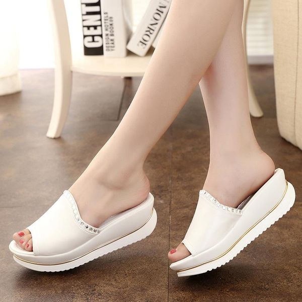 sandals women girl pu leather platform shoes slides slippers wedges sandalias, Black
sandals women girl pu leather platform shoes slides slippers wedges sandalias, Black