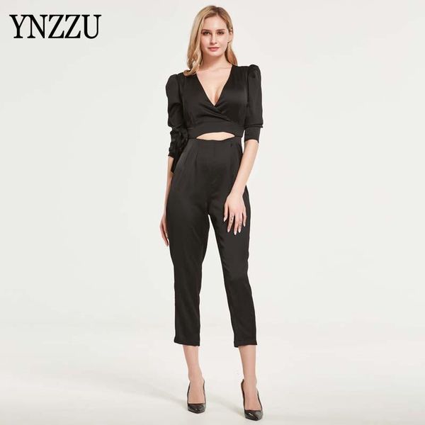 women's jumpsuits & rompers 2021 spring office ladies casual jumpsuit three quarter sleeve slim playsuit v-neck hollow out trousers ele, Black;white
women's jumpsuits & rompers 2021 spring office ladies casual jumpsuit three quarter sleeve slim playsuit v-neck hollow out trousers ele, Black;white