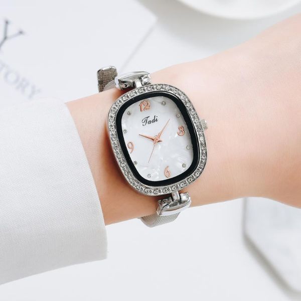 wristwatches fashion women watch silver mesh belt ladies wristwatch diamond dial watches gift for female clock 2021, Slivery;brown
wristwatches fashion women watch silver mesh belt ladies wristwatch diamond dial watches gift for female clock 2021, Slivery;brown