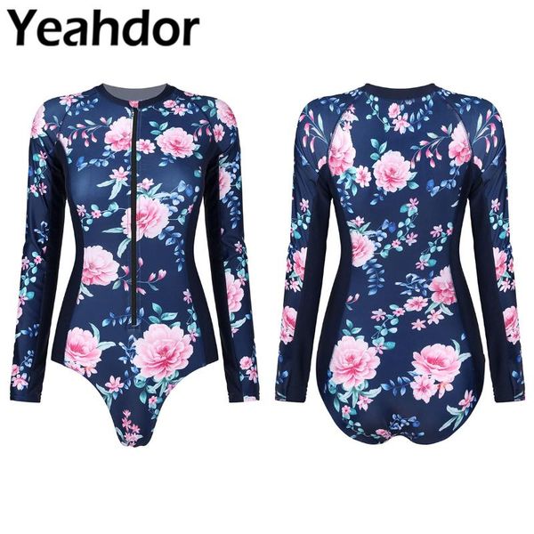 one-piece suits womens floral printed swimwear beachwear uv sun protection rash guard long sleeve zipper swimsuit female swimming bathing su
one-piece suits womens floral printed swimwear beachwear uv sun protection rash guard long sleeve zipper swimsuit female swimming bathing su