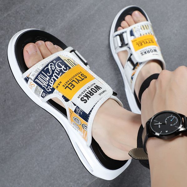 slippers antiskid brand outdoor sandal men's slipper personality korean summer leather fashion trend ovqd, Black
slippers antiskid brand outdoor sandal men's slipper personality korean summer leather fashion trend ovqd, Black