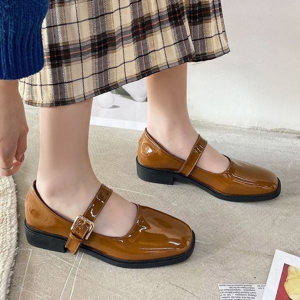 Spring Autumn Women Flats Patent Leather Mary Janes Shoes Retro Square Toe Lolita Shoes Ol Office Low Heels Dress Shoes 9029NDress, Gray
Spring Autumn Women Flats Patent Leather Mary Janes Shoes Retro Square Toe Lolita Shoes Ol Office Low Heels Dress Shoes 9029NDress, Gray