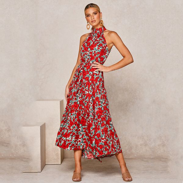 2021 new fashion sleeveless boho polka dot long women summer vintage sun office casual ladies es robe femme 2981, Black;gray
2021 new fashion sleeveless boho polka dot long women summer vintage sun office casual ladies es robe femme 2981, Black;gray