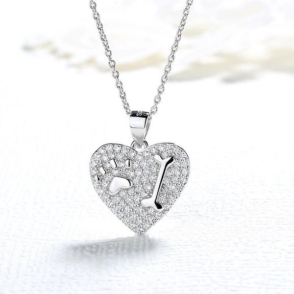 chains gcc151 heart bone print pendant necklace for women silver 925 sterling jewelry
chains gcc151 heart bone print pendant necklace for women silver 925 sterling jewelry