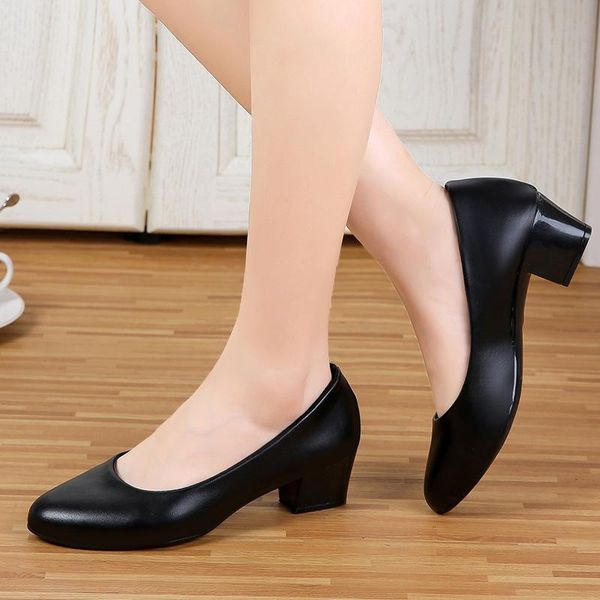 dress shoes wq2women's 5cm high heels pumps office lady women bride party thick heel round toe leather zapatillas mujer wedges, Black
dress shoes wq2women's 5cm high heels pumps office lady women bride party thick heel round toe leather zapatillas mujer wedges, Black