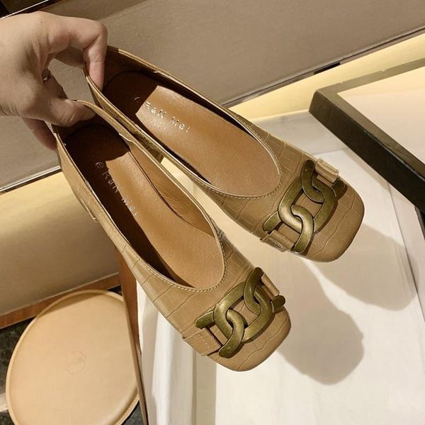 dress shoes british style 2021 spring metal buckle fashion french temperament mid-heel chunky heel, Black
dress shoes british style 2021 spring metal buckle fashion french temperament mid-heel chunky heel, Black