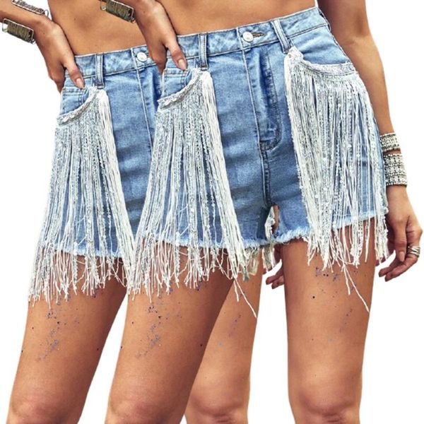 women's jeans women denim shorts summer high waist slim beaded sequin fringed edge wide leg pants mujer cintura alta, Blue
women's jeans women denim shorts summer high waist slim beaded sequin fringed edge wide leg pants mujer cintura alta, Blue