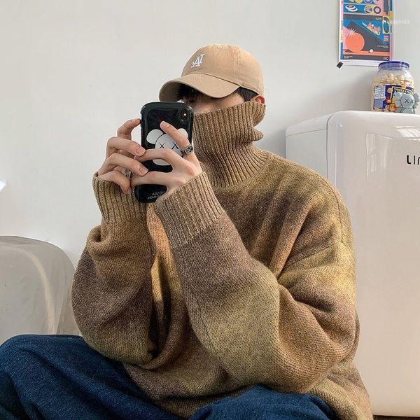 men's sweaters sweater men personalized autumn and winter fashion versatile high collar thick korean clothes pullover 1, White;black
men's sweaters sweater men personalized autumn and winter fashion versatile high collar thick korean clothes pullover 1, White;black