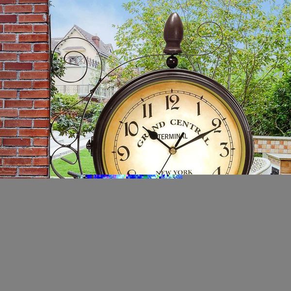 wall clocks 35x28cm household double sided bracket clock retro horological decoration ornaments living room
wall clocks 35x28cm household double sided bracket clock retro horological decoration ornaments living room
