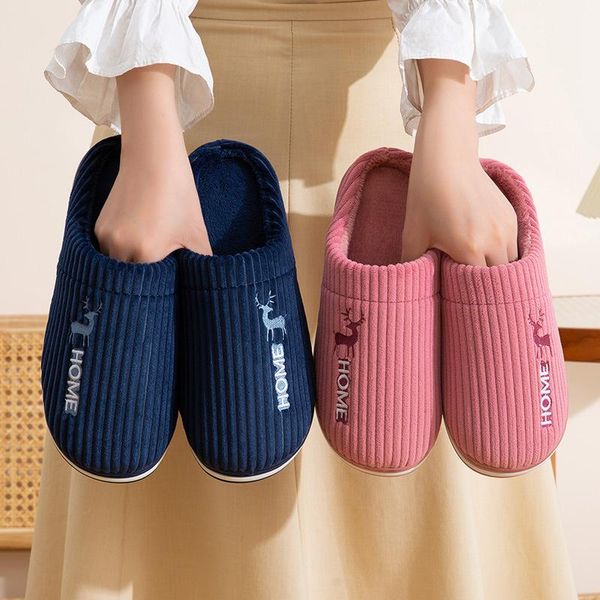 slippers 2021 corduroy home women's in autumn and winter striped two-color bottom men's cartoon couple's cotton, Black
slippers 2021 corduroy home women's in autumn and winter striped two-color bottom men's cartoon couple's cotton, Black