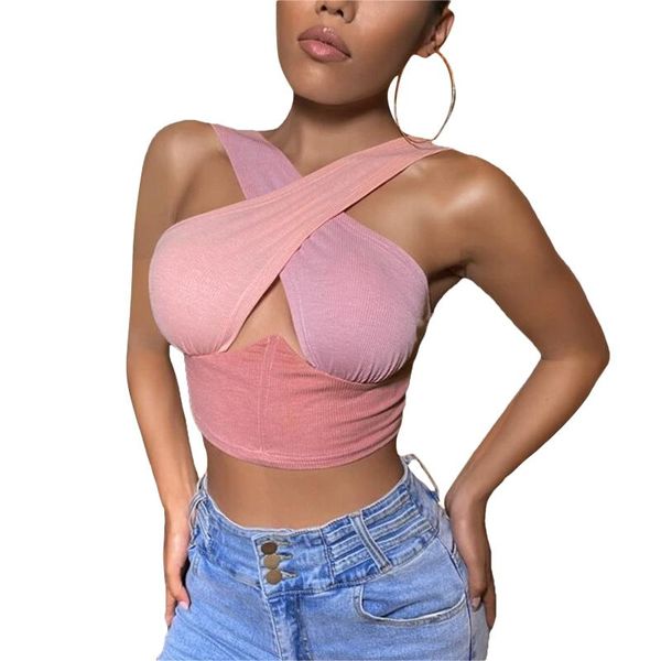women's tanks & camis 2021 summer women\\u2021s fashion color-block knitted vest cross hollow exposed navel sleeveless, White
women's tanks & camis 2021 summer women\\u2021s fashion color-block knitted vest cross hollow exposed navel sleeveless, White