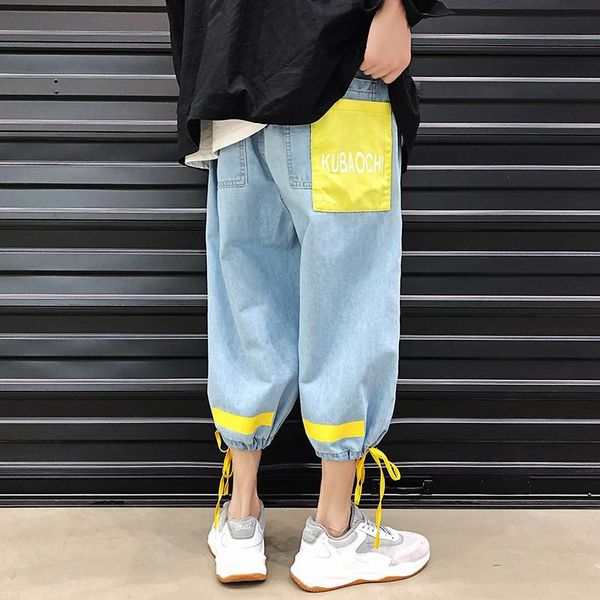 2021 new men ripped jeans streetwear hip hop pants denim baggy summer ankle length trousers loose casual black 15g8, White;black
2021 new men ripped jeans streetwear hip hop pants denim baggy summer ankle length trousers loose casual black 15g8, White;black
