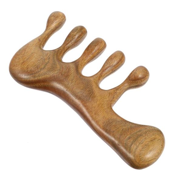 hair brushes wooden meridian channel comb multi-purpose head smooth, Silver 
hair brushes wooden meridian channel comb multi-purpose head smooth, Silver