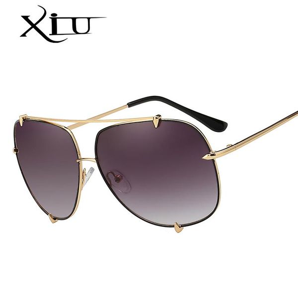 sunglasses xiu brand design men women fashion glasses big frame metal sun vintage uv400, White;black
sunglasses xiu brand design men women fashion glasses big frame metal sun vintage uv400, White;black