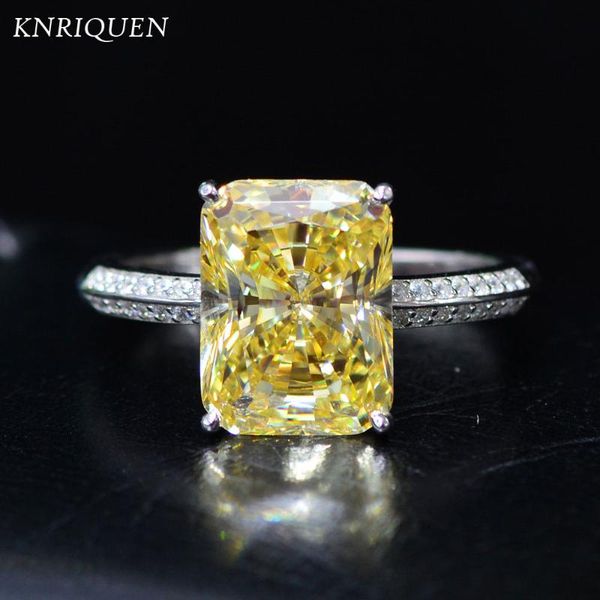 cluster rings 2021 sunlight real 925 sterling silver 9*12mm yellow z for girl women luxury lab diamond fine jewelry anniversary gift, Golden;silver 
cluster rings 2021 sunlight real 925 sterling silver 9*12mm yellow z for girl women luxury lab diamond fine jewelry anniversary gift, Golden;silver