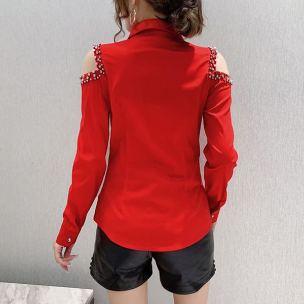 2021 new spring fall korean style blouse fashion off shoulder beading rivet ropa mujer pockets cotton all match shirt t00008a xox4, Black
2021 new spring fall korean style blouse fashion off shoulder beading rivet ropa mujer pockets cotton all match shirt t00008a xox4, Black