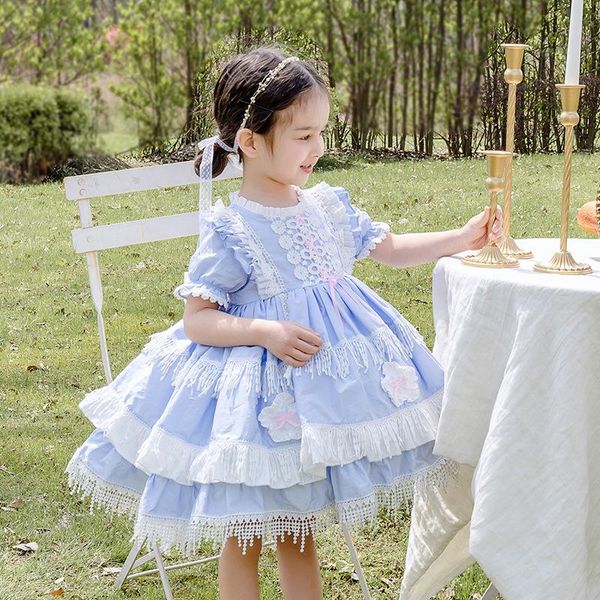 girl's dresses spanish girls summer boutique lolita cute dress baby birthday party floral nice kids lace bow gown infant clothing, Red;yellow
girl's dresses spanish girls summer boutique lolita cute dress baby birthday party floral nice kids lace bow gown infant clothing, Red;yellow