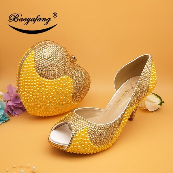 dress shoes baoyafang golden rhinestone women wedding with matching bags woman open toe platform female pumps fish side, Black
dress shoes baoyafang golden rhinestone women wedding with matching bags woman open toe platform female pumps fish side, Black