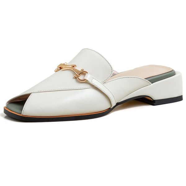slippers summer leather peep toe metal buckles sling back heel slides low real ladies shoes casual, Black
slippers summer leather peep toe metal buckles sling back heel slides low real ladies shoes casual, Black