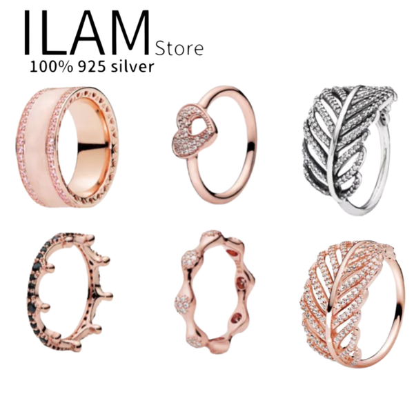 cluster rings fit original real 925 sterling silver authentic pan ring glittering feather crystal rose gold for women diy fashion jewelry, Golden;silver
cluster rings fit original real 925 sterling silver authentic pan ring glittering feather crystal rose gold for women diy fashion jewelry, Golden;silver