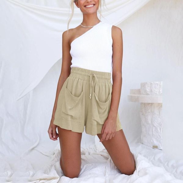 women's shorts 2021 summer women casual solid cotton linen high waist loose for fashion streetwear, White;black
women's shorts 2021 summer women casual solid cotton linen high waist loose for fashion streetwear, White;black