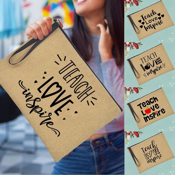 cosmetic bags & cases teacher love inspire makeup bag women case travel toiletry organizer female make up storage pouch pencil gift
cosmetic bags & cases teacher love inspire makeup bag women case travel toiletry organizer female make up storage pouch pencil gift