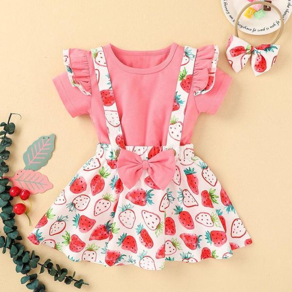 clothing sets born toddler baby girls clothes infant friut bow-knot dress headband 3pc outfit set1, White
clothing sets born toddler baby girls clothes infant friut bow-knot dress headband 3pc outfit set1, White
