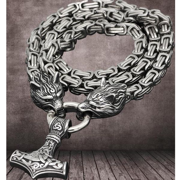 pendant necklaces punk men viking-amulet hammer celtic-wolf norse-runes anchor-king chain jewelry, Silver
pendant necklaces punk men viking-amulet hammer celtic-wolf norse-runes anchor-king chain jewelry, Silver
