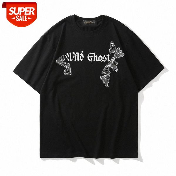ghost embroidery short-sleeved t-shirt men's ins european and american high street round neck half-sleeved dark romantic loose compass, White;black
ghost embroidery short-sleeved t-shirt men's ins european and american high street round neck half-sleeved dark romantic loose compass, White;black