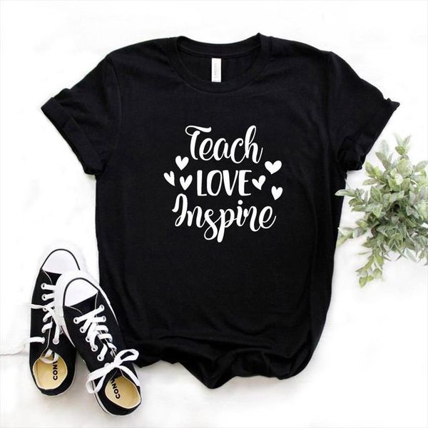 and women teach love men t shirts inspire print womens short sleeve o neck loose ladies causal tee, White;black
and women teach love men t shirts inspire print womens short sleeve o neck loose ladies causal tee, White;black