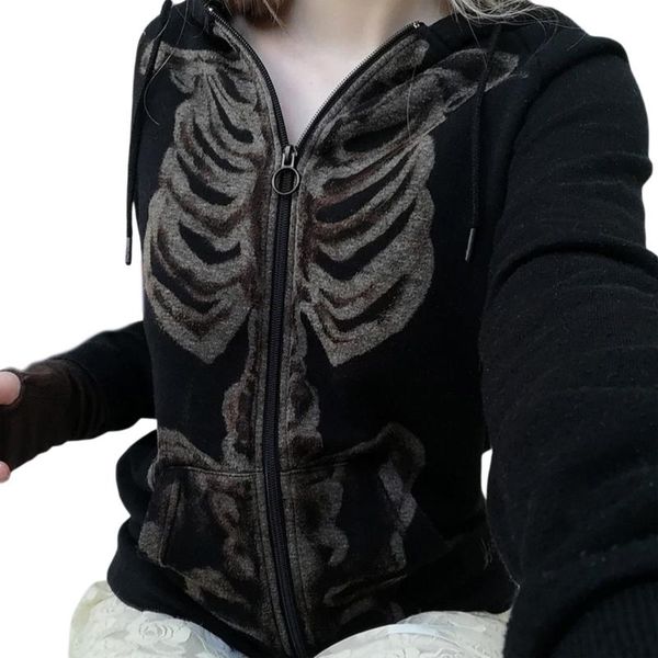 women's hoodies & sweatshirts girls long sleeve hoodie spring autumn ladies leisure style skull skeleton printing zipper coat slim hood, Black
women's hoodies & sweatshirts girls long sleeve hoodie spring autumn ladies leisure style skull skeleton printing zipper coat slim hood, Black
