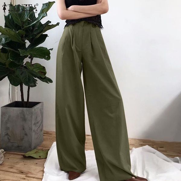 women's pants & capris work ol long wide leg trouser 2021 zanzea women summer high waist pant casual plus size pantalon palazzo solid s, Black;white
women's pants & capris work ol long wide leg trouser 2021 zanzea women summer high waist pant casual plus size pantalon palazzo solid s, Black;white