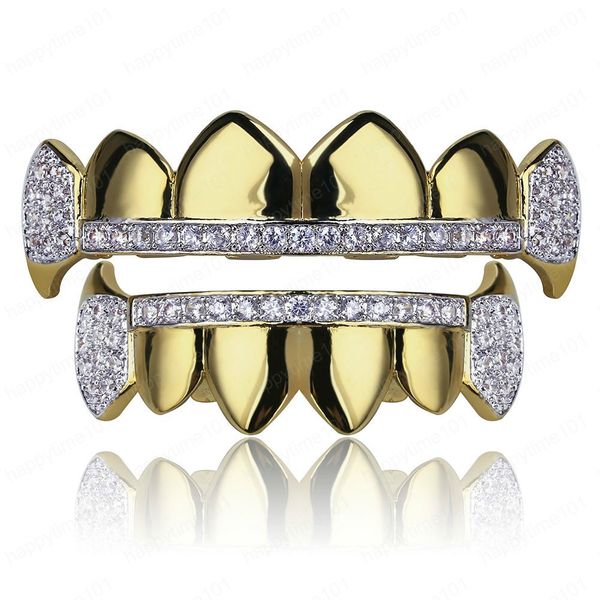 18k real gold teeth grillz caps iced out bottom vampire fangs dental grill set wholesale, Black
18k real gold teeth grillz caps iced out bottom vampire fangs dental grill set wholesale, Black