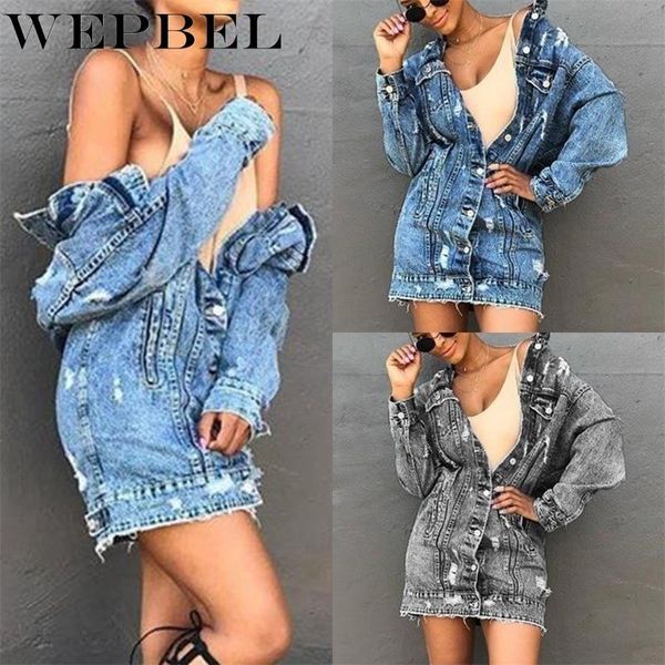 wepbel womens blue distressed coat button long sleeve denim ripped jean jacket coat with pockets plus size, Tan;black
wepbel womens blue distressed coat button long sleeve denim ripped jean jacket coat with pockets plus size, Tan;black
