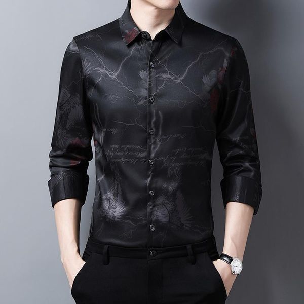 men's casual shirts legible 2021 spring autumn shirt men long sleeve mens slim fit man social, White;black
men's casual shirts legible 2021 spring autumn shirt men long sleeve mens slim fit man social, White;black
