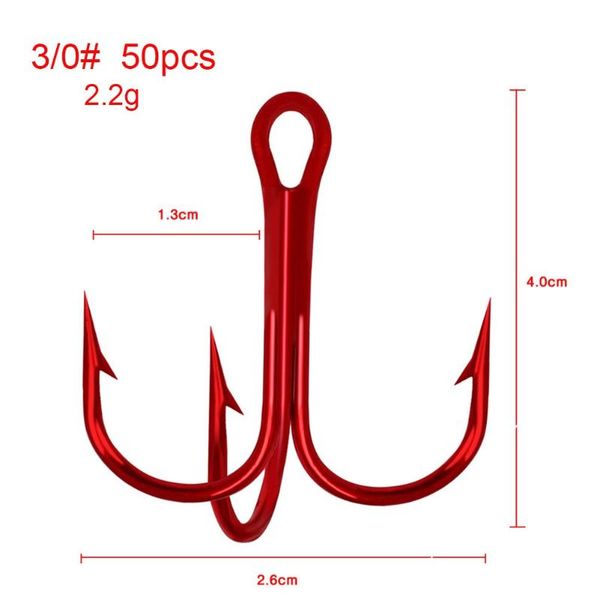 fishing hooks 50pcs treble sharpened round bent for saltwater bass tackle three claw anchor red nickel gear
fishing hooks 50pcs treble sharpened round bent for saltwater bass tackle three claw anchor red nickel gear