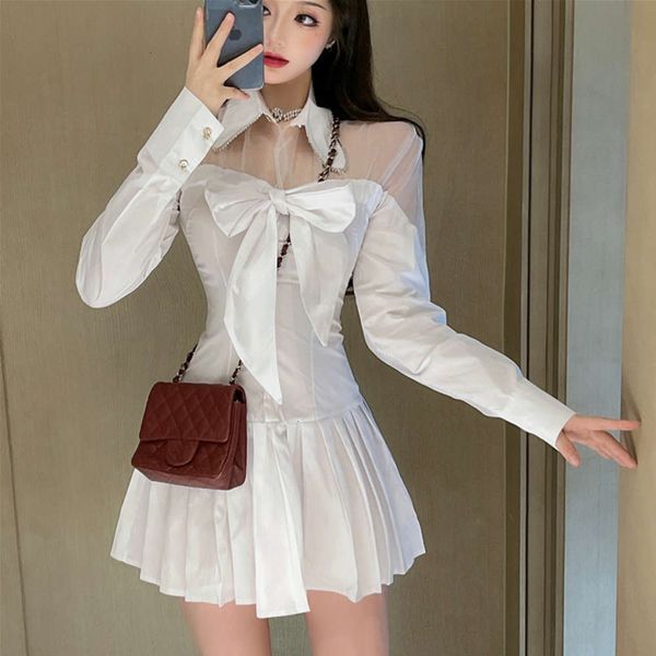 temperament sweet net hong girl's bow kong stitching pleated chic skirt shirt long sleeve dress hot, Black;gray
temperament sweet net hong girl's bow kong stitching pleated chic skirt shirt long sleeve dress hot, Black;gray