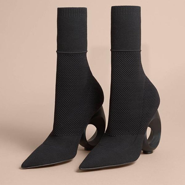 boots design women ankle knitting wool selling strange heel pointed toe big size socks booties circle, Black
boots design women ankle knitting wool selling strange heel pointed toe big size socks booties circle, Black