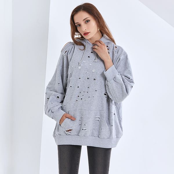 Oversized Hole For Female Sweatshirt Long Sleeve With Hat Loose Womens Casual Sweatshirt 2021 Fashion Streetwear, Black
Oversized Hole For Female Sweatshirt Long Sleeve With Hat Loose Womens Casual Sweatshirt 2021 Fashion Streetwear, Black