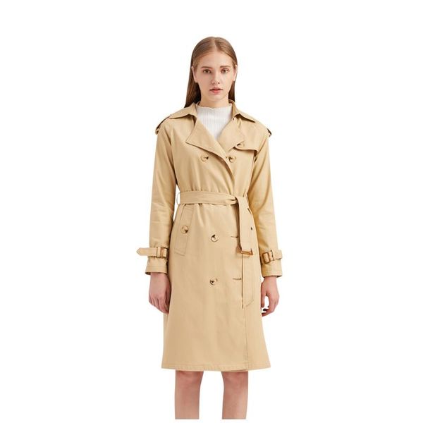 women's trench coats fashion 2021 fall /autumn casual double breasted simple classic long coat with belt chic female windbreaker #t2g, Tan;black
women's trench coats fashion 2021 fall /autumn casual double breasted simple classic long coat with belt chic female windbreaker #t2g, Tan;black
