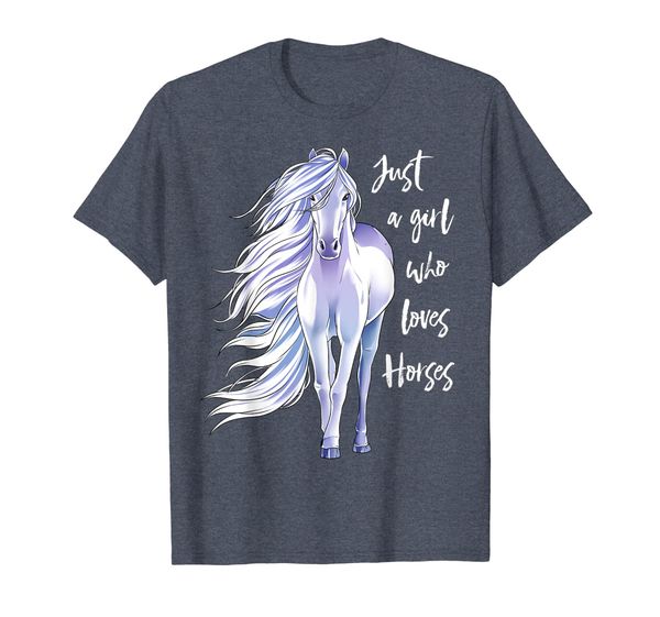 just a girl who loves horses shirt horse riding women gifts, White;black