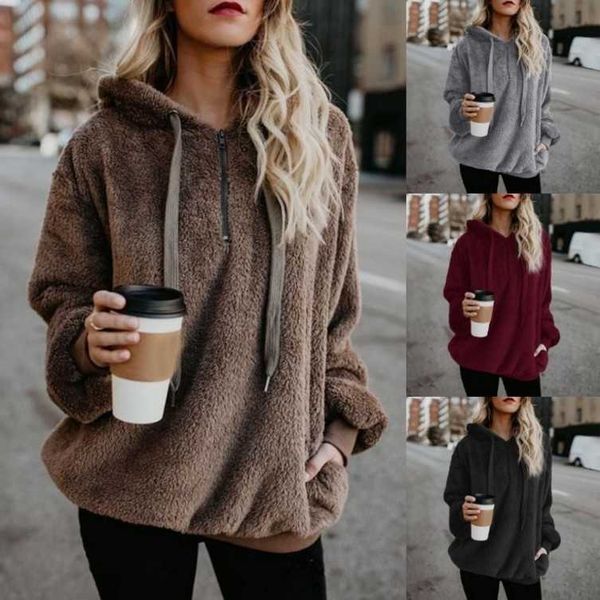 fashion hoodies 9442 long sleeve hooded solid color women's sweater, Black 
fashion hoodies 9442 long sleeve hooded solid color women's sweater, Black