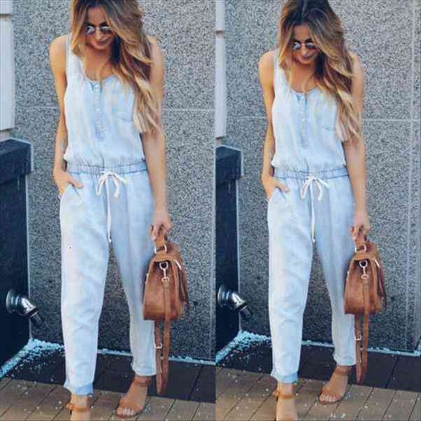 summer casual soft denim sleeveless women jumpsuits o neck lace up high waist overalls straps jumpsuit, Black;white
summer casual soft denim sleeveless women jumpsuits o neck lace up high waist overalls straps jumpsuit, Black;white