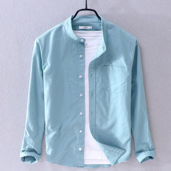 men's casual shirts 2021 spring autumn men's oxford cotton shirt long-sleeved youth all-match solid color stand-up collar top, White;black
men's casual shirts 2021 spring autumn men's oxford cotton shirt long-sleeved youth all-match solid color stand-up collar top, White;black