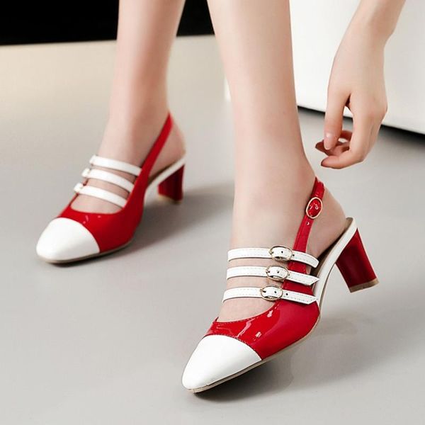 dress shoes summer women sandals fashion ankle strap buckle back square heel female high zapatos de mujer size34-45, Black
dress shoes summer women sandals fashion ankle strap buckle back square heel female high zapatos de mujer size34-45, Black