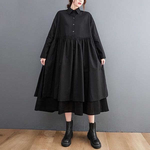 casual dresses 2021 arrival long sleeve fashion autumn dress japan style patchwork chic girl's blouse women spring, Black;gray
casual dresses 2021 arrival long sleeve fashion autumn dress japan style patchwork chic girl's blouse women spring, Black;gray