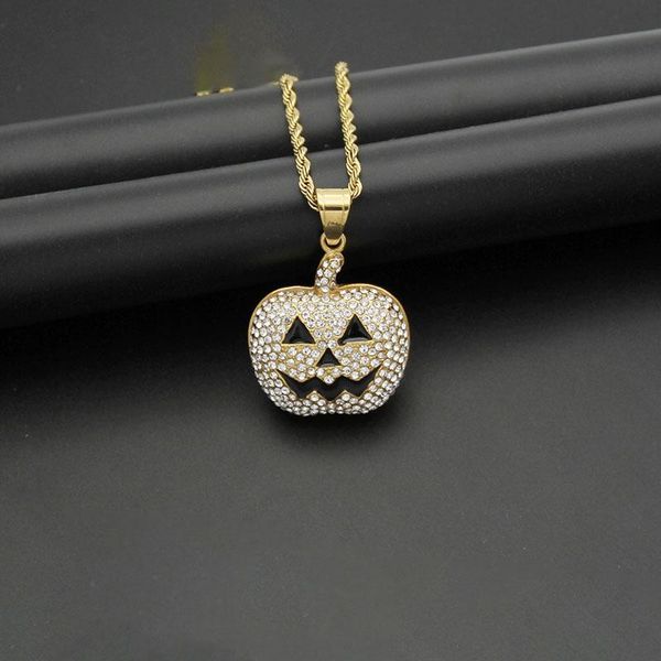 pendant necklaces hip hop iced out pumpkin cubic zircon stainless steel chain necklace for women men hiphop halloween jewelry, Silver
pendant necklaces hip hop iced out pumpkin cubic zircon stainless steel chain necklace for women men hiphop halloween jewelry, Silver