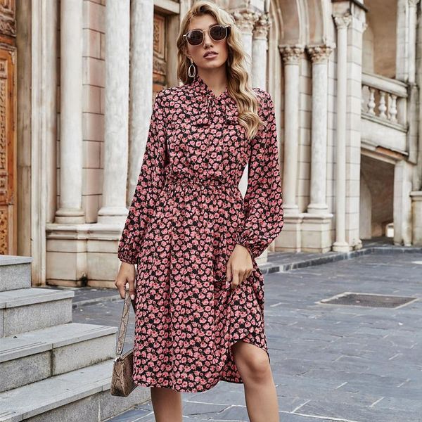 casual dresses vintage floral print long dress women boho lantern sleeve bow tie collar elastic waist shirt robe, Black;gray
casual dresses vintage floral print long dress women boho lantern sleeve bow tie collar elastic waist shirt robe, Black;gray